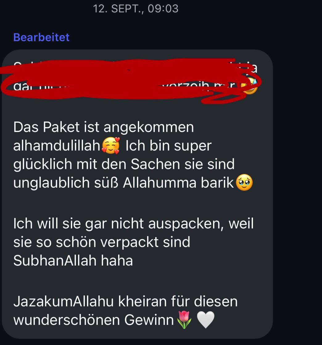 Kundennachricht auf WhatsApp: Gewinnspiel-Paket